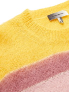 ISABEL MARANT - Drussellh Striped Mohair-Blend Sweater - Yellow