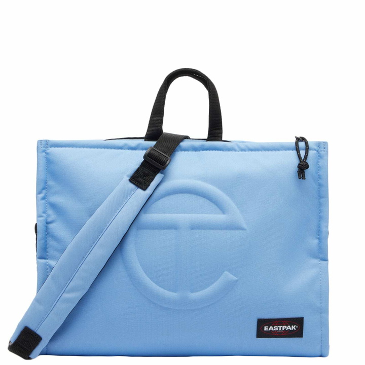 Photo: Eastpak x Telfar Shopper - Medium in Telfar Cerulean 
