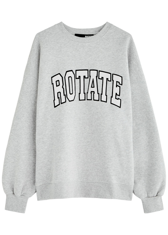 Photo: Rotate Sunday Logo Cotton Sweatshirt Light Grey