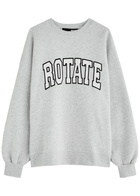 Rotate Sunday Logo Cotton Sweatshirt Light Grey