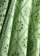 Kitri Coco Broderie Anglaise Cotton Mini Dress Light Green