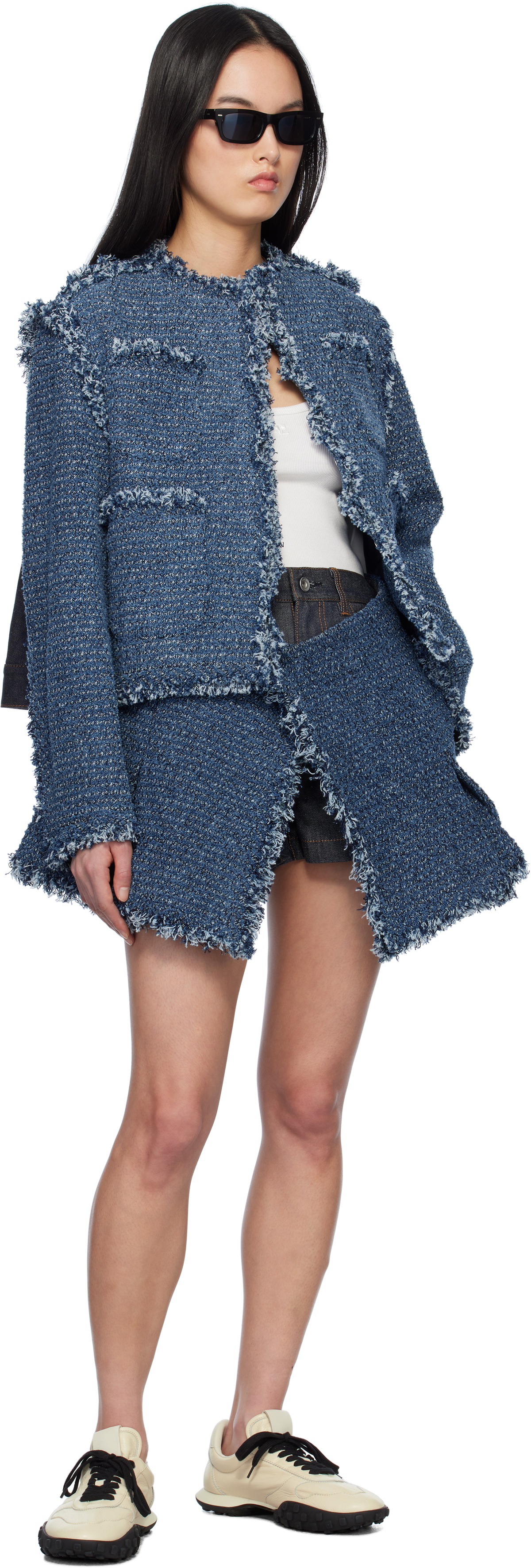 sacai Blue Punching Denim Jacket Sacai