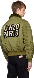 Kenzo Khaki Kenzo Paris Boxy Bomber Jacket