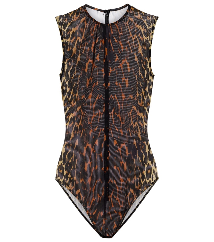 Photo: Alex Perry Leopard-print mesh bodysuit