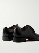 Christian Louboutin - Chambeliss Embellished Croc-Effect Leather Derby Shoes - Black