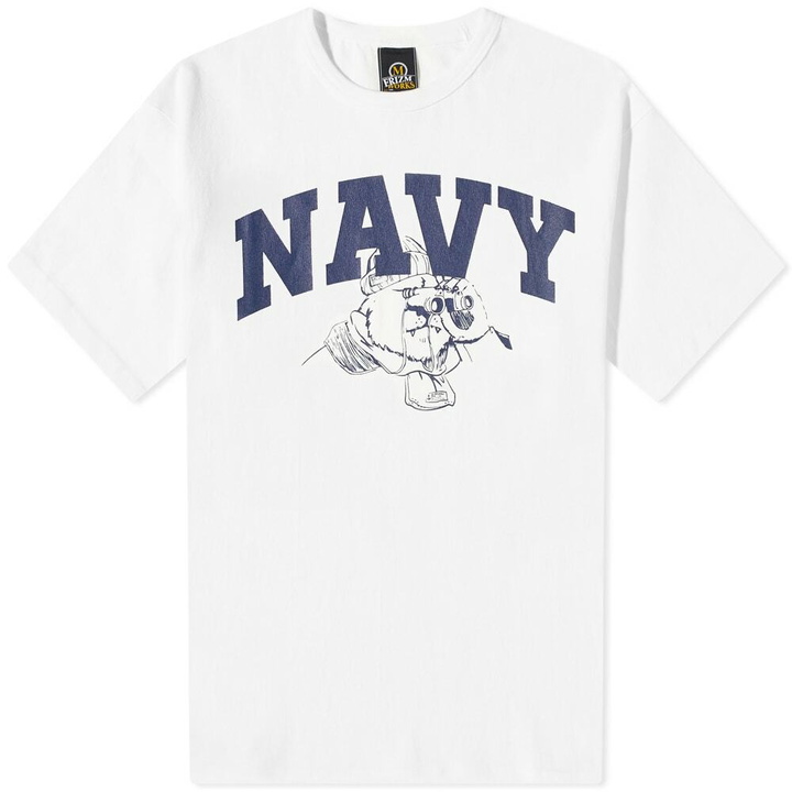 Photo: FrizmWORKS Men's Navy T-Shirt in White