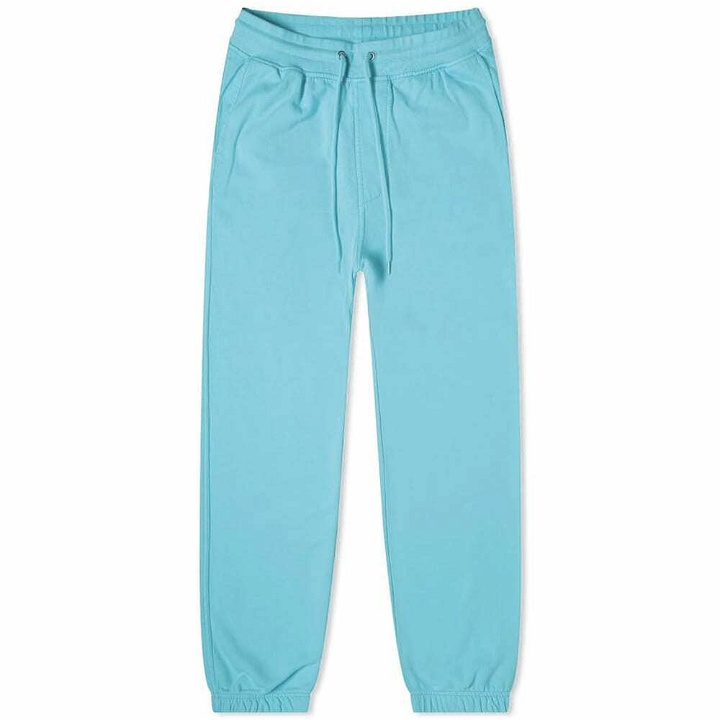 Photo: Colorful Standard Organic Sweat Pant in Teal Blue