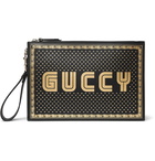 Gucci - Printed Leather Pouch - Men - Black