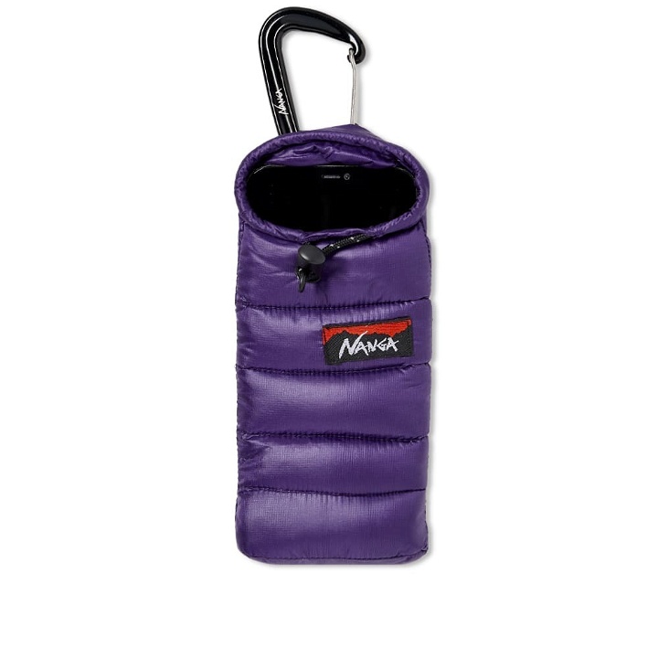 Photo: Nanga Men's Mini Sleeping Bag Phone Case in Purple