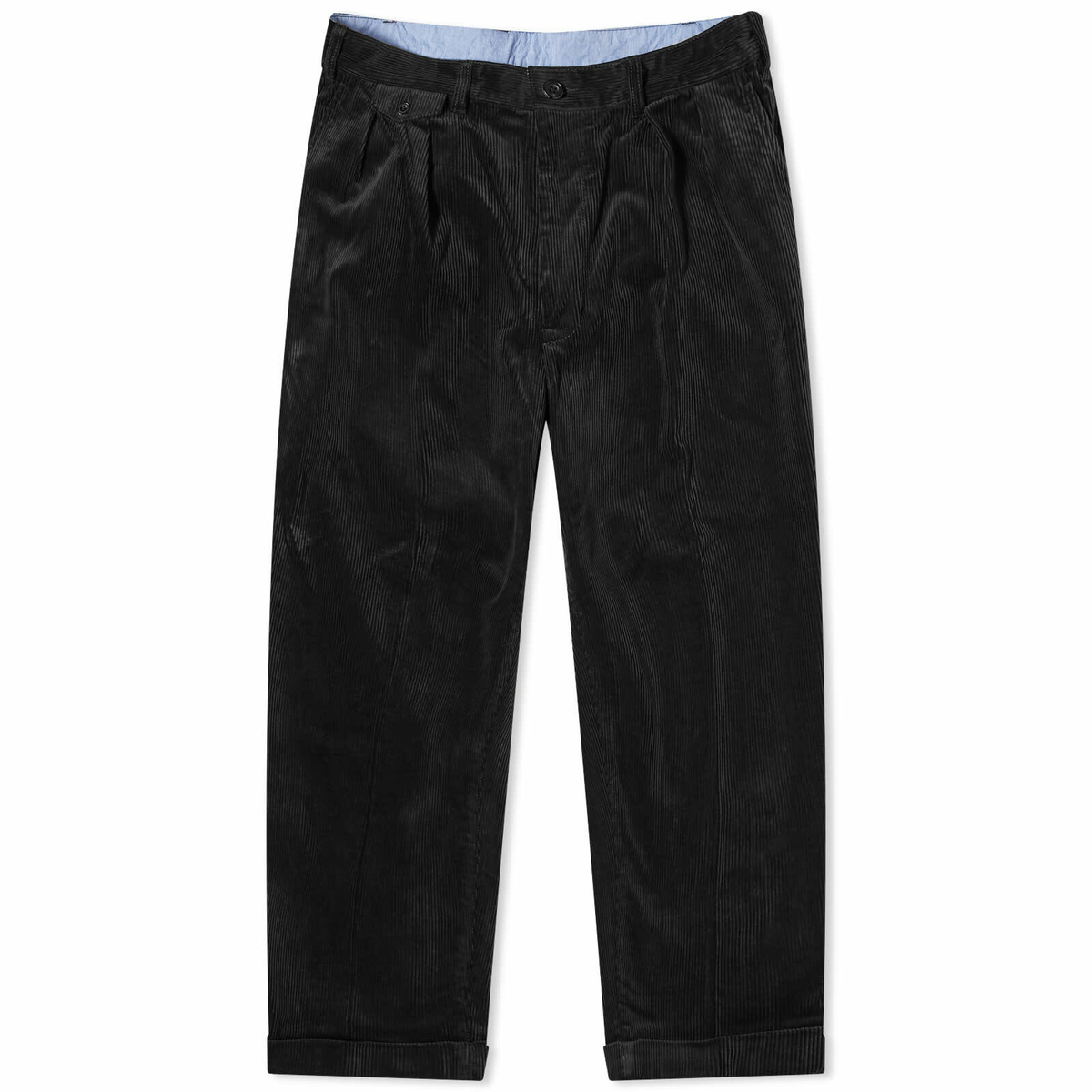 Beams Plus Men's 2 Pleat Corduroy Pant in Charcoal Grey Beams Plus