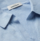 Saman Amel - Slim-Fit Cotton Polo Shirt - Blue