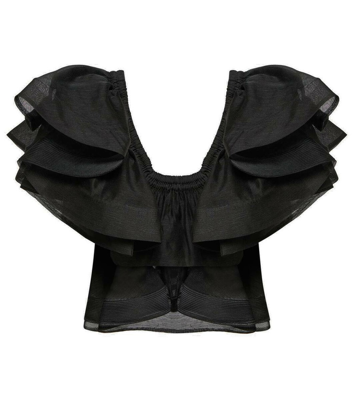 Photo: Zimmermann Sensory Frill linen-blend bodice