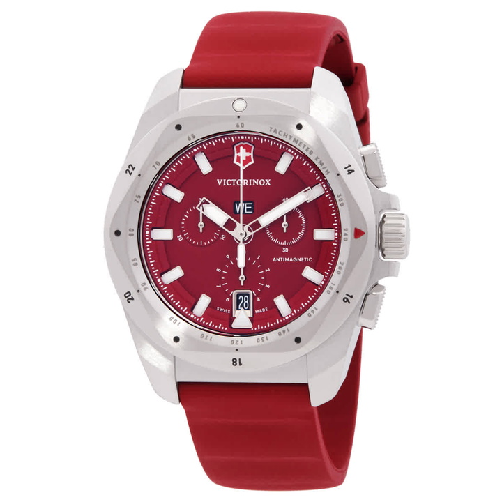 Photo: Victorinox I.N.O.X. Chronograph Quartz Red Dial Mens Watch 241986