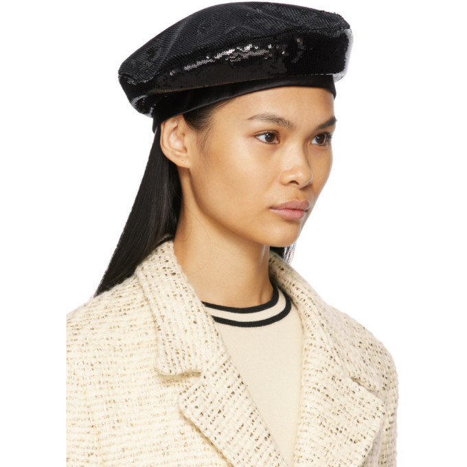 Gucci: Sequins GG Beret Gucci | Accessories | Gucci Gg Sequin Beret With Bow In  main image 2