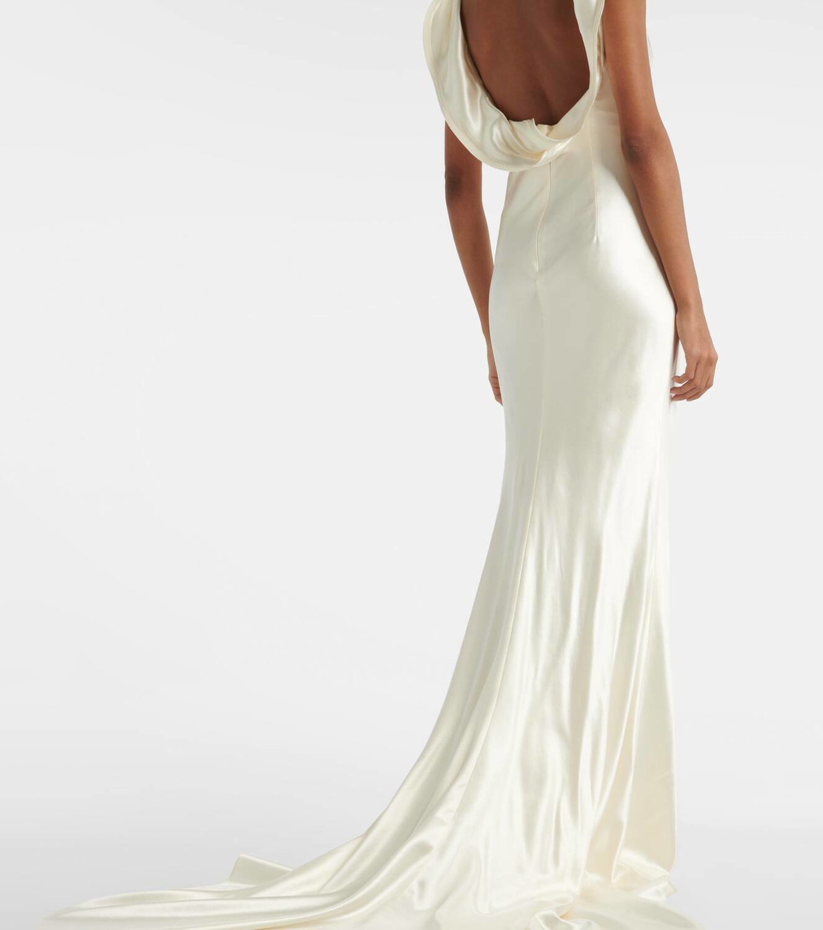 Danielle Frankel Bridal Chiara draped silk and wool gown