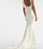 Danielle Frankel Bridal Chiara draped silk and wool gown