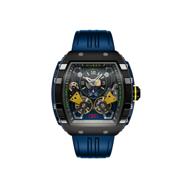 Photo: Nubeo Magellan Automatic Blue Dial Mens Watch NB-6100-01