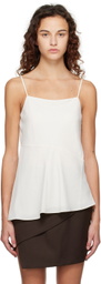 Theory Off-White Draped Camisole