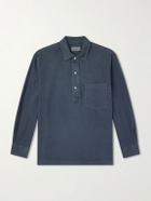 Officine Générale - Jordy Cotton-Twill Polo Shirt - Blue