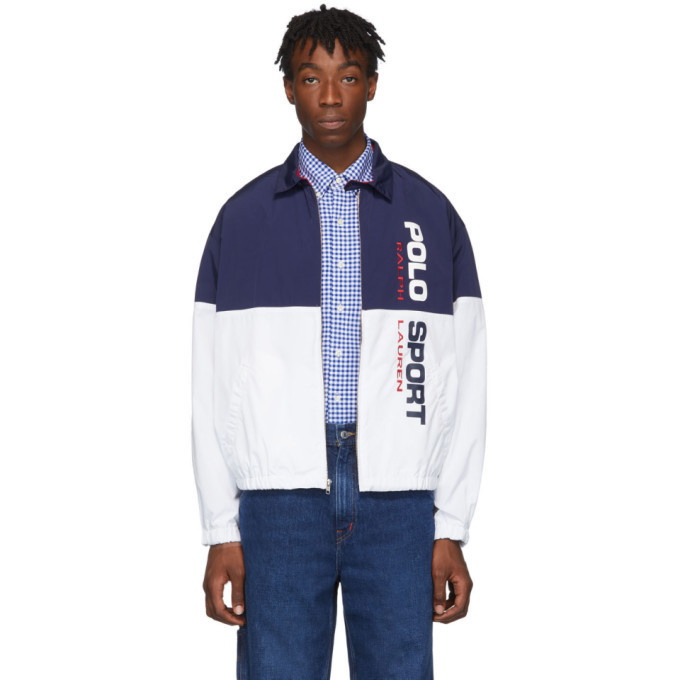 Photo: Polo Ralph Lauren Navy and White Polo Sport Windbreaker Jacket