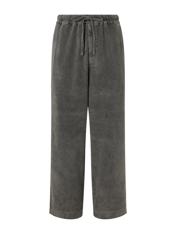 Photo: Officine Générale - Fernand Wide-Leg Cotton-Blend Corduroy Trousers - Gray