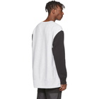 Champion Reverse Weave Grey and Black Colorblocked Sweatshirt