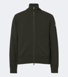 Moncler Wool and cashmere zip-up cardigan