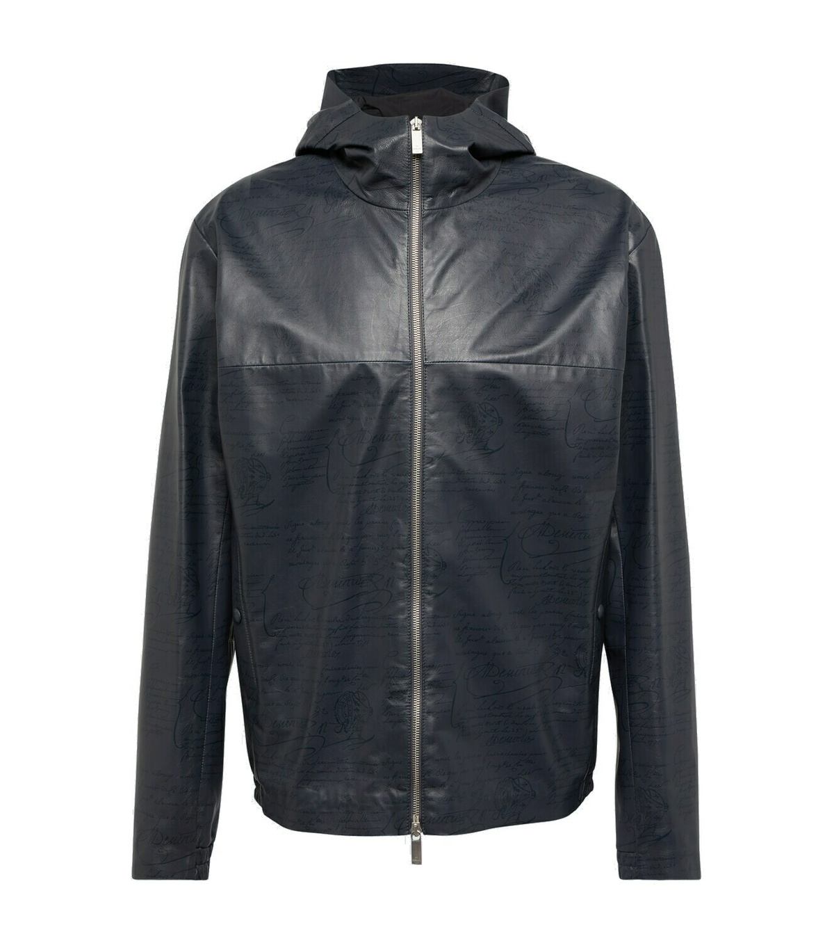 Berluti Scritto Printed B-Way leather jacket Berluti