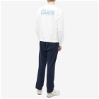 Sporty & Rich Agassi Crew Sweat in White/Washed Hydrangea