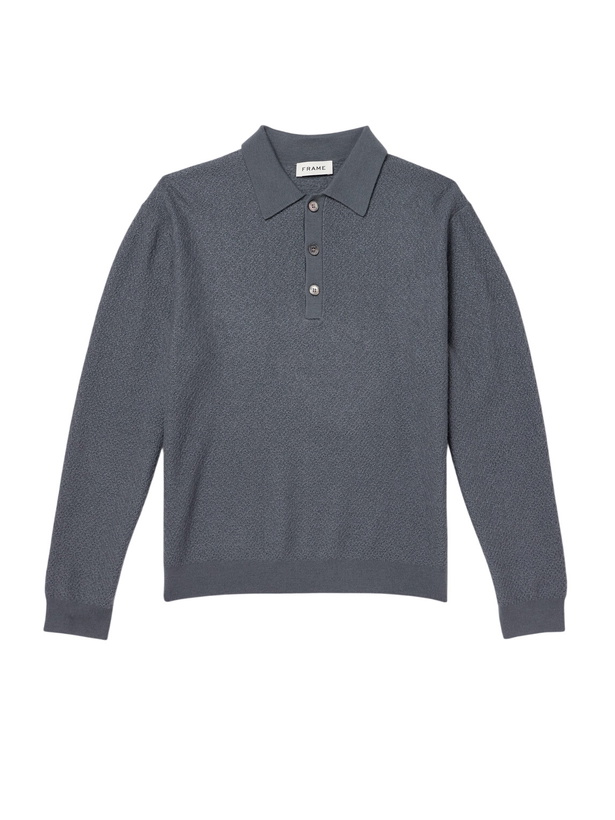 Photo: FRAME - Wool Polo Sweater - Gray