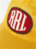 RRL - Logo-Appliquéd Mesh and Cotton-Twill Trucker Cap