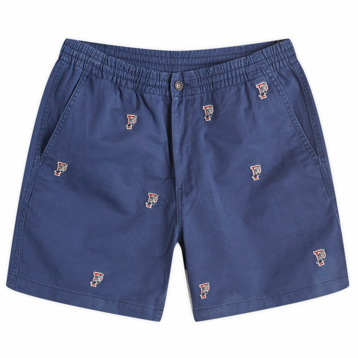 Photo: Polo Ralph Lauren Men's P-Wing Prepster Shorts in Newport Navy With P-Wing