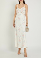 Loveshackfancy Annabeth Floral Satin Maxi Slip Dress Light Pink