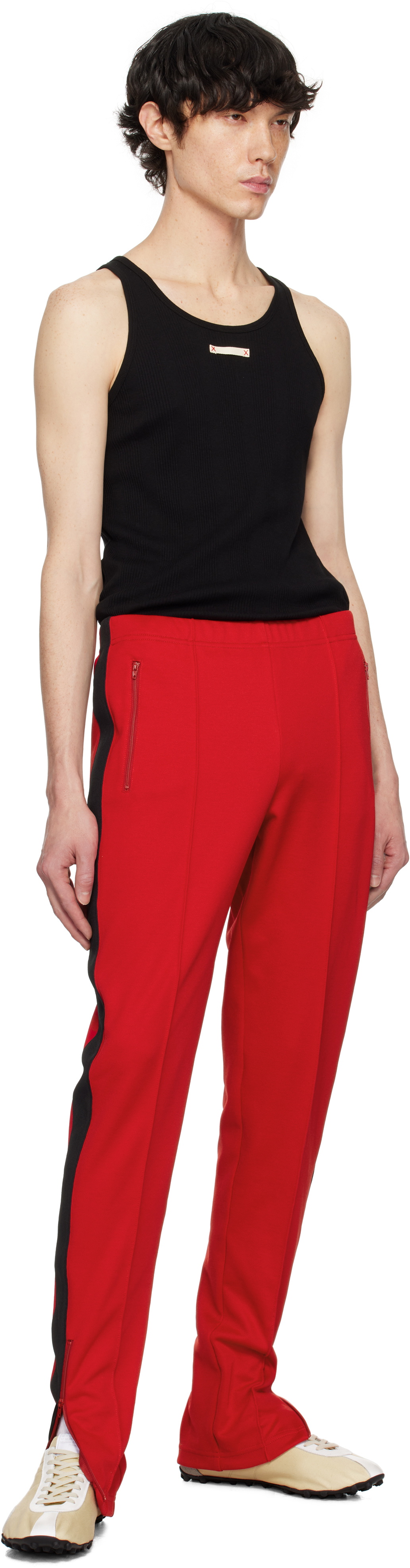 Maison Margiela Red Striped Sweatpants