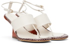 Dries Van Noten White & Orange Leather Heeled Sandals
