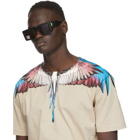 Marcelo Burlon County of Milan Black and Green Wings Templo Sunglasses