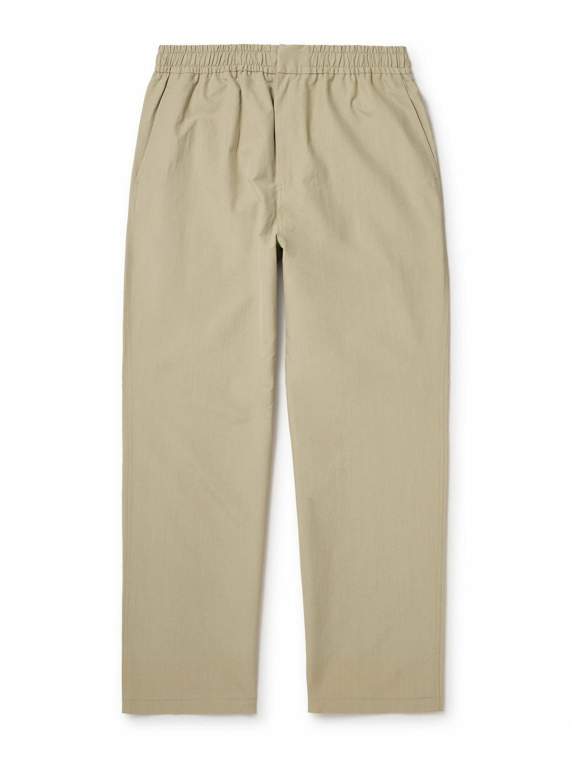 SSAM - Straight-Leg Cotton and Silk-Blend Trousers - Neutrals
