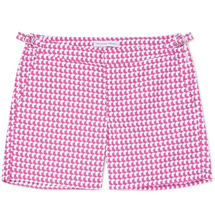Photo: Orlebar Brown - Bulldog Mid-Length Printed Swim Shorts - Men - Pink
