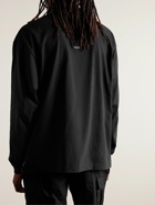 WTAPS - Logo-Appliquéd Embroidered Cotton-Jersey T-Shirt - Black