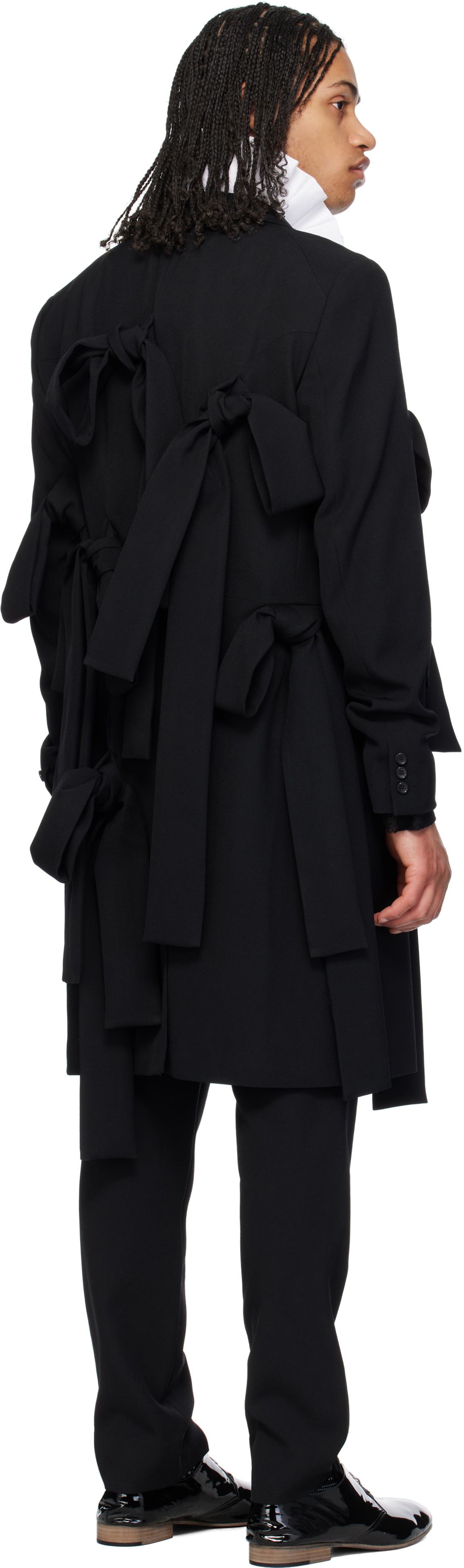 Comme des Garçons Homme Plus Black Wool Gabardine Coat