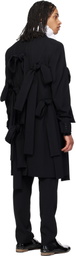 Comme des Garçons Homme Plus Black Wool Gabardine Coat