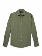 Drake's - Linen Shirt - Green