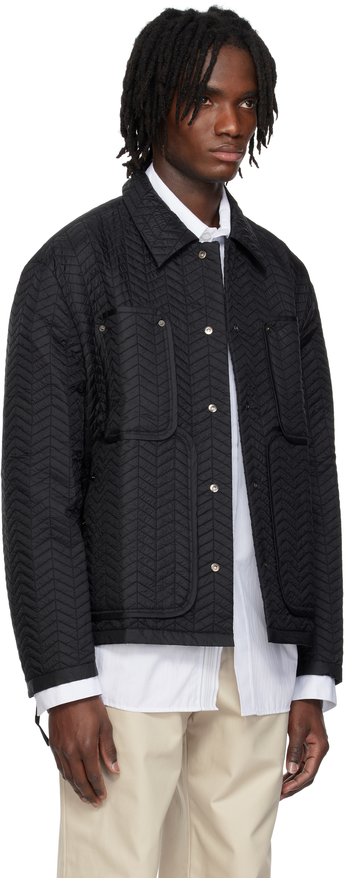 Craig Green Black Quilted Worker Jacket
