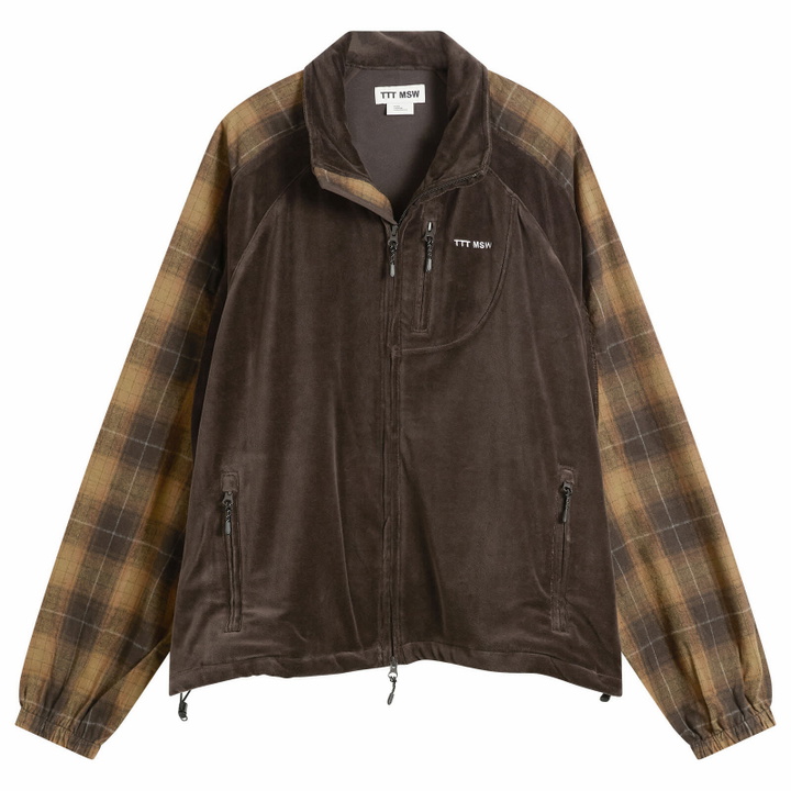 Photo: TTT MSW Women's Velours Track Jacket in Brown