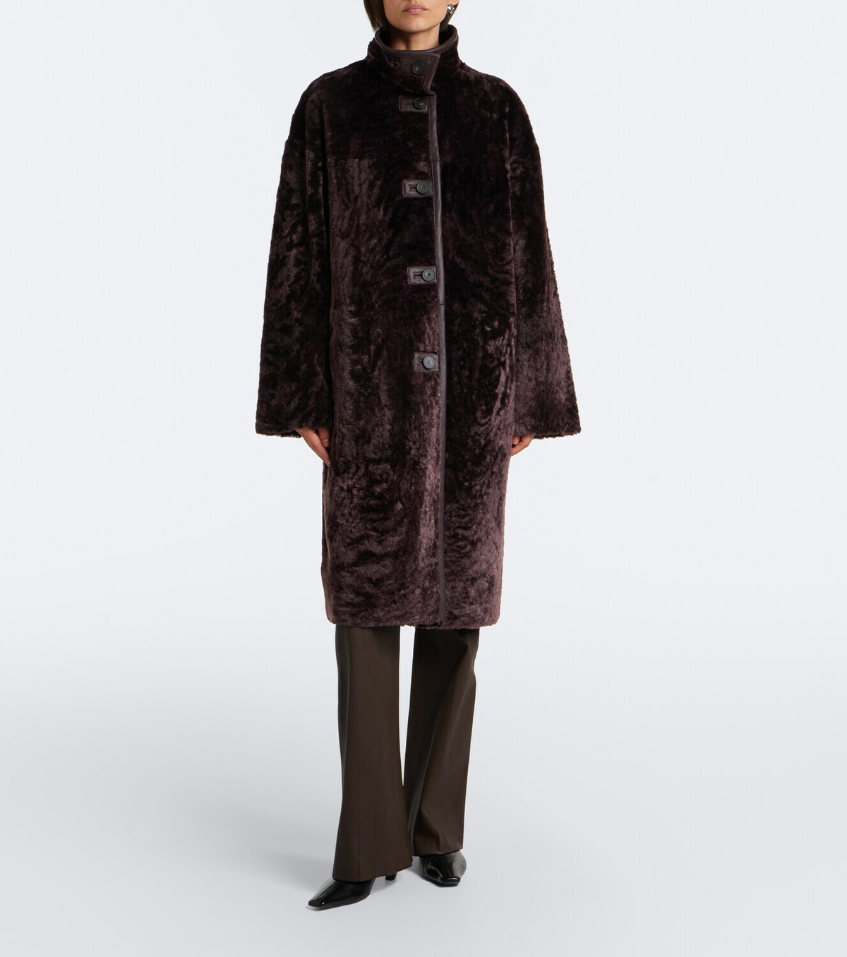 Joseph Ari reversible leather and shearling coat