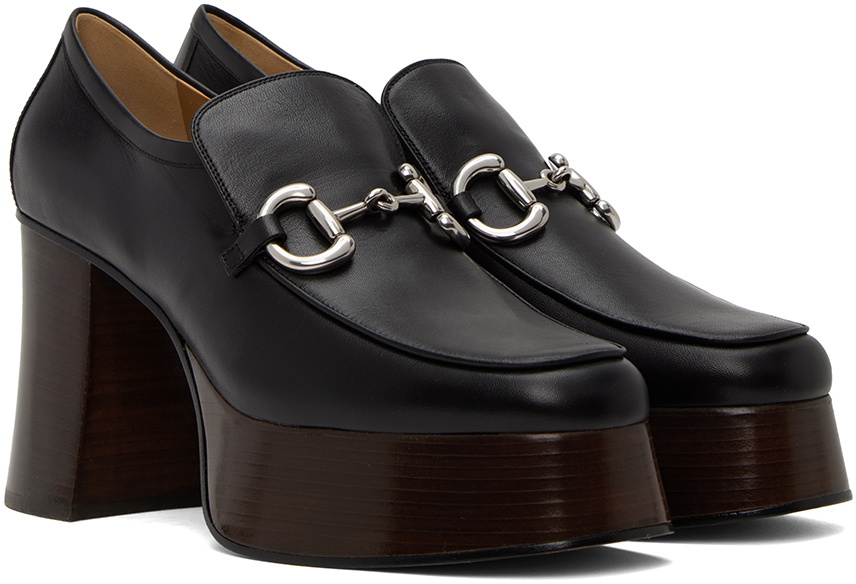 Gucci Black Horsebit Platform Loafers Gucci