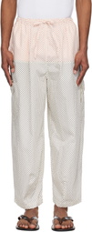 SC103 White & Black Margin Cargo Pants