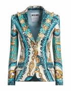 Moschino Womens Blazer Turquoise