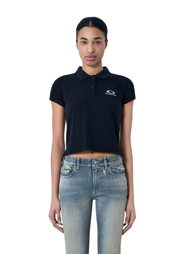 Photo: Balenciaga Cropped Polo Shirt