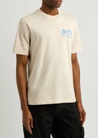 Amiri Bowling Printed Cotton T-shirt Beige